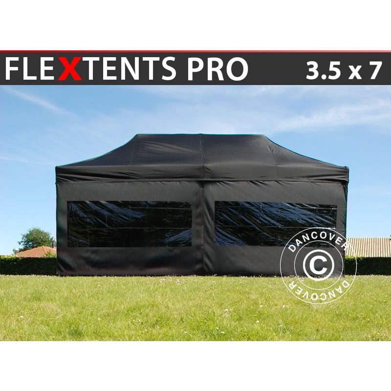 

Carpa plegable Carpa Rapida FleXtents PRO 3,5x7m Negro, incl. 6 lados