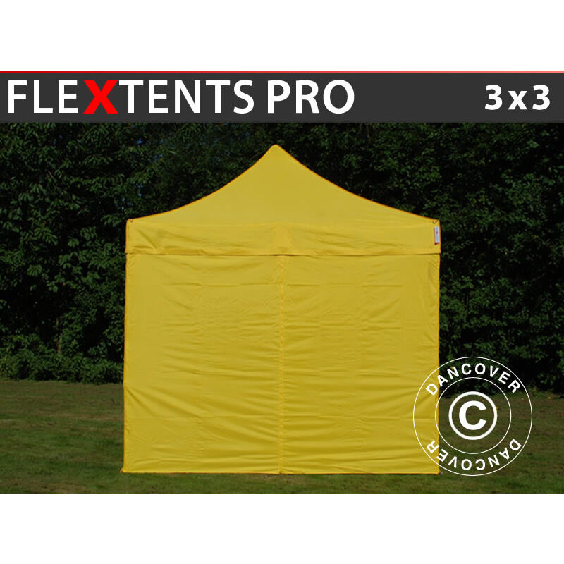 

Carpa plegable Carpa Rapida FleXtents PRO 3x3m Amarillo, Incl. 4 lados