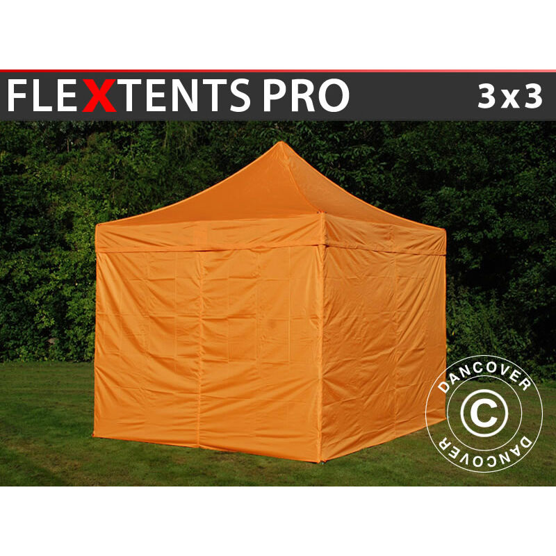 

Carpa plegable Carpa Rapida FleXtents PRO 3x3m Naranja, Incl. 4 lados