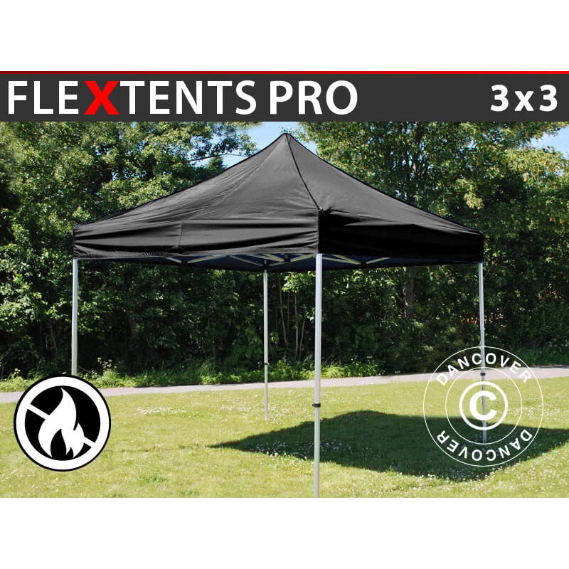 

Carpa plegable Carpa Rapida FleXtents PRO 3x3m Negro, Ignífuga