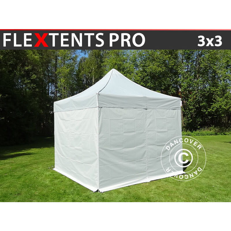 

Carpa plegable Carpa Rapida FleXtents PRO 3x3m Plateado, Incl. 4 lados