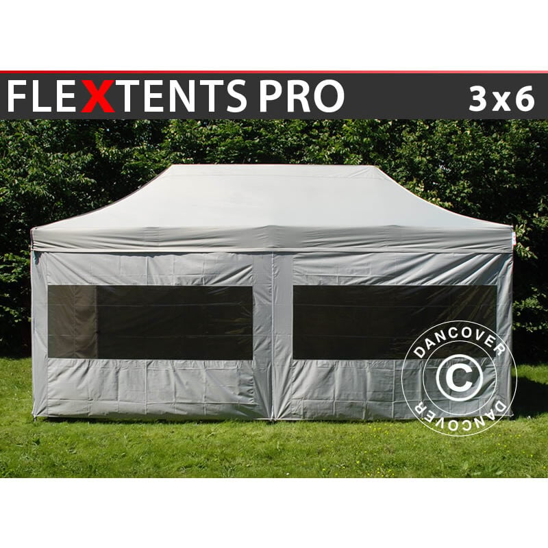 

Carpa plegable Carpa Rapida FleXtents PRO 3x6m Plateado, Incl. 6 lados