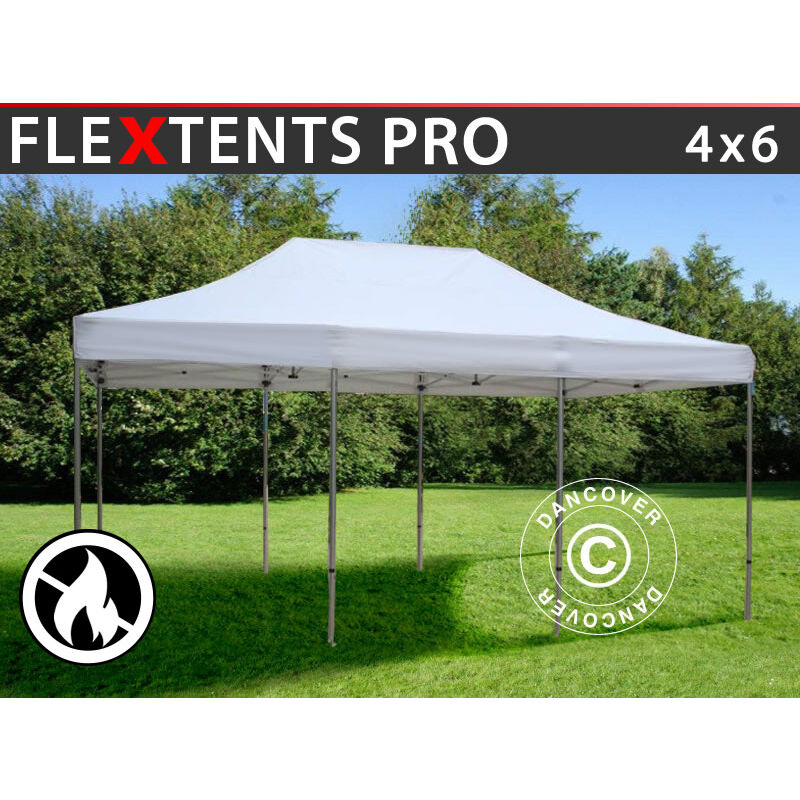 

Dancover - Carpa plegable Carpa Rapida FleXtents PRO 4x6m Blanco, Ignífuga