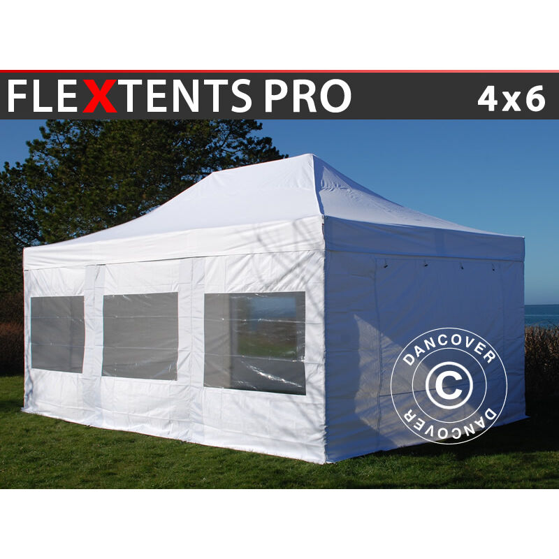 

Carpa plegable Carpa Rapida FleXtents PRO 4x6m Blanco, Incl. 8 lados