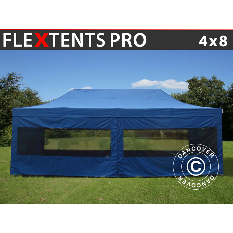 

Carpa plegable Carpa Rapida FleXtents PRO 4x8m Azul, incl. 6 lados
