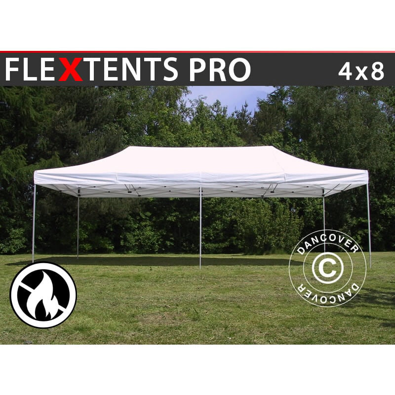 

Carpa plegable Carpa Rapida FleXtents PRO 4x8m Blanco, Ignífuga