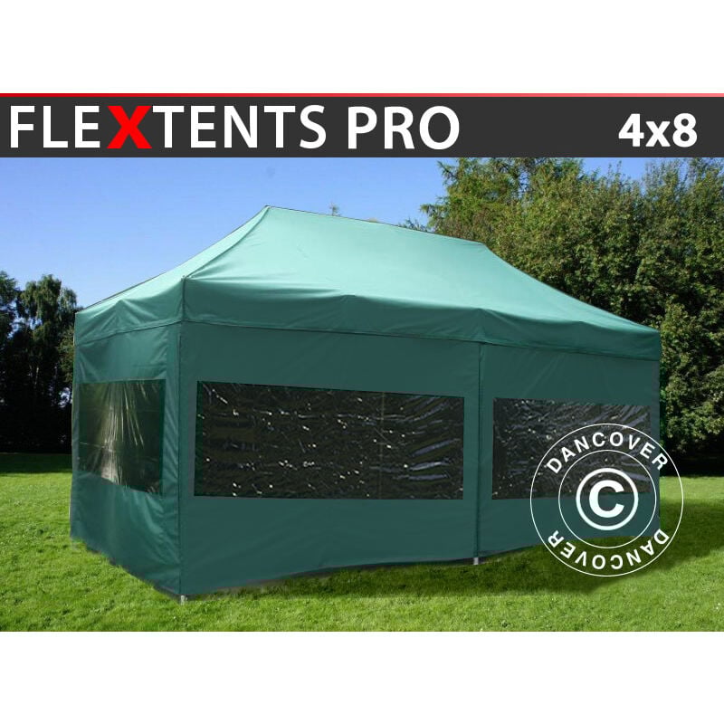 

Carpa plegable Carpa Rapida FleXtents PRO 4x8m Verde, Incl. 6 lados