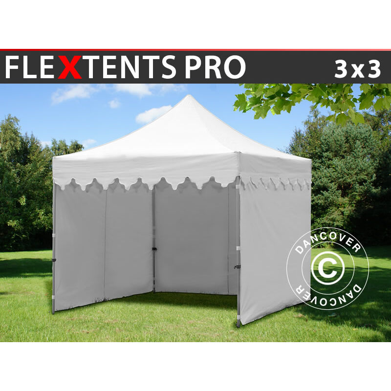 

Carpa plegable Carpa Rapida FleXtents PRO 'Morocco' 3x3m Blanco, incl. 4 lados