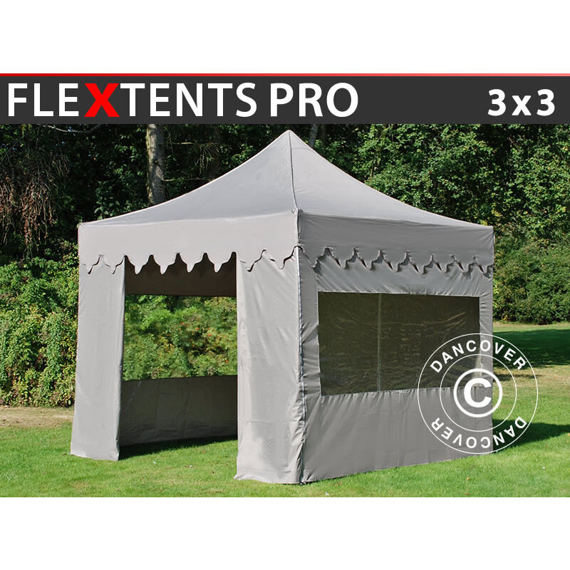 

Carpa plegable Carpa Rapida FleXtents PRO 'Morocco' 3x3m Latte, incl. 4 lados