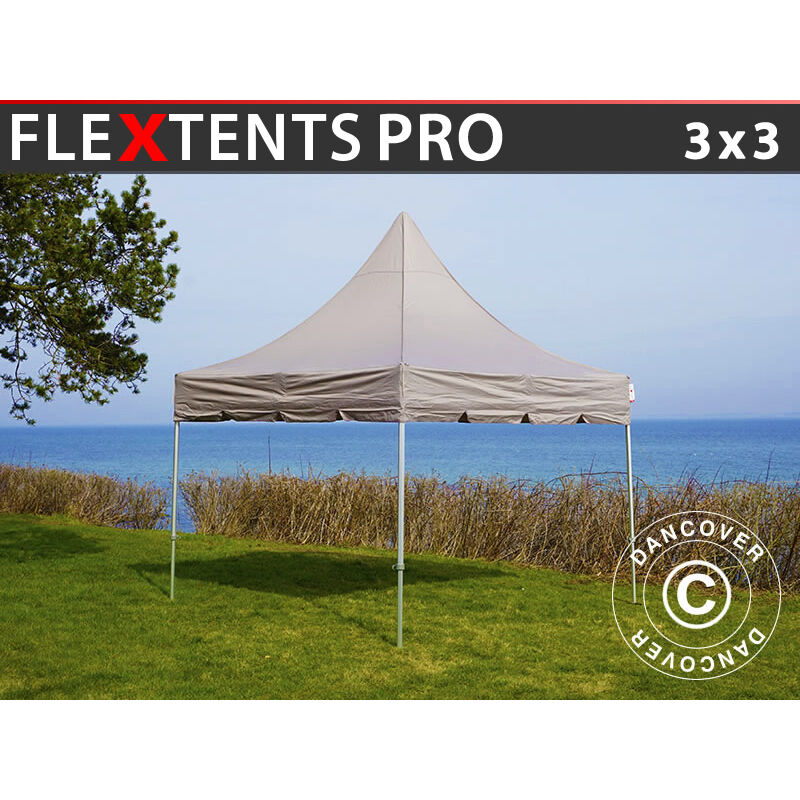 

Carpa plegable Carpa Rapida FleXtents PRO Peak Pagoda 3x3m Latte