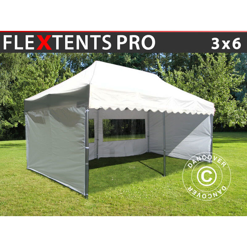 

Carpa plegable Carpa Rapida FleXtents PRO 'Wave' 3x6m Blanco, Incl. 6 lados