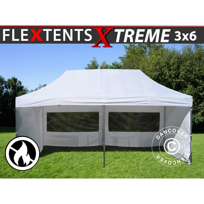 

Carpa plegable Carpa Rapida FleXtents Xtreme 50 3x6m Blanco, Ignífuga, Incl. 6 lados