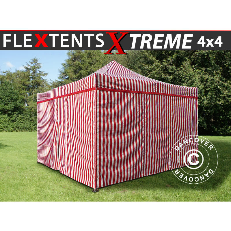

Carpa plegable Carpa Rapida FleXtents Xtreme 50 4x4m Rayado, incl. 4 lados