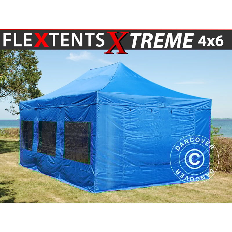 

Carpa plegable Carpa Rapida FleXtents Xtreme 50 4x6m Azul, incl. 8 lados