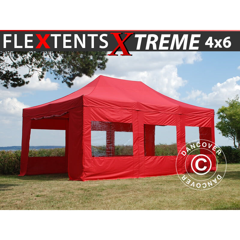 

Carpa plegable Carpa Rapida FleXtents Xtreme 50 4x6m Rojo, Incl. 8 lados