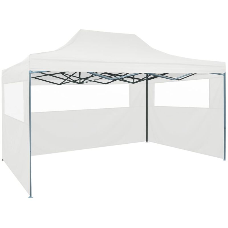 

Carpa plegable para celebraciones con 3 paredes blanco 3x4,5 m