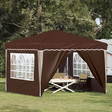 Carpa Plegable para Fiestas 288 x 288 x 245 cm Marrón