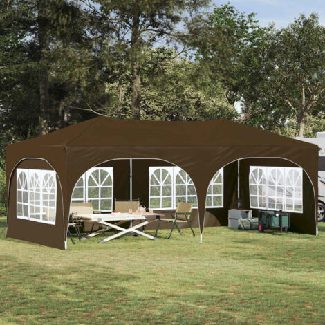 Carpa Plegable para Fiestas 575 x 288 x 245 cm Topo Tela Oxford