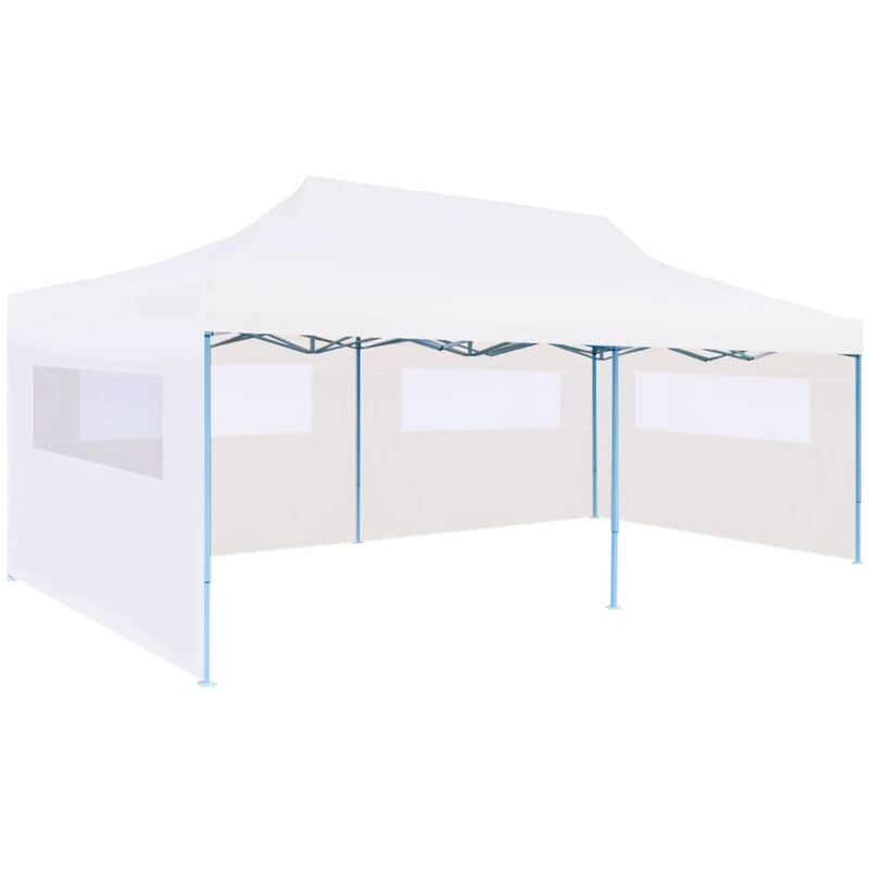 

Carpa plegable Pop-up con paredes laterales acero gris 3x6 m