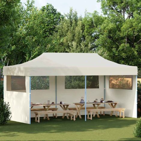 Carpa plegable Pop-up crema 3x6 m