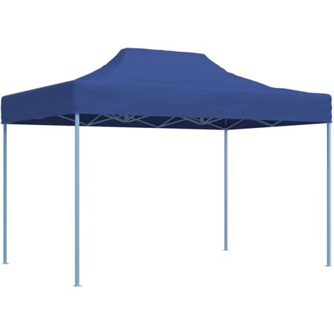 Carpa plegable profesional acero azul 3x4 m