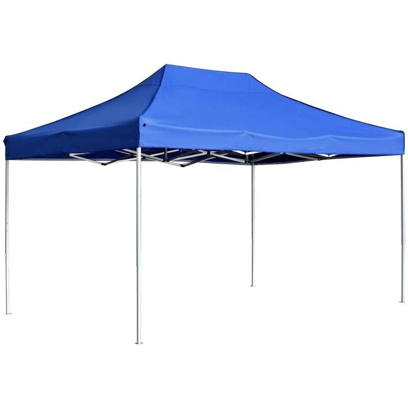 

Carpa plegable profesional de aluminio azul 4,5x3 m