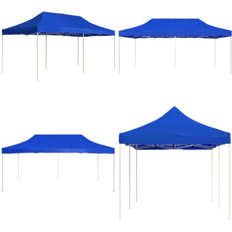 Carpa plegable profesional de aluminio azul 6x3 m - Carpa de aluminio - Carpa impermeable