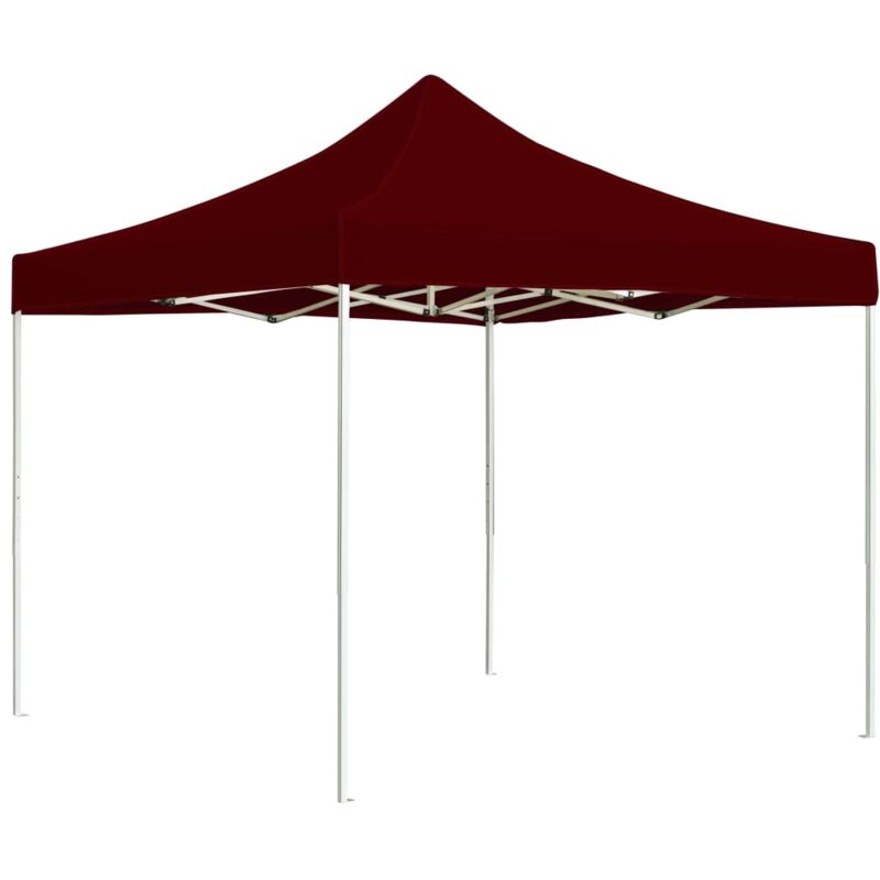 

Carpa plegable profesional de aluminio color burdeos 2x2 m - Rojo - Vidaxl