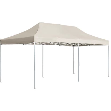 Carpa plegable profesional de aluminio crema 6x3 m