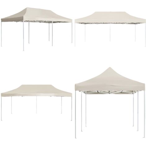 Carpa plegable profesional de aluminio crema 6x3 m - Carpa de aluminio - Carpa impermeable