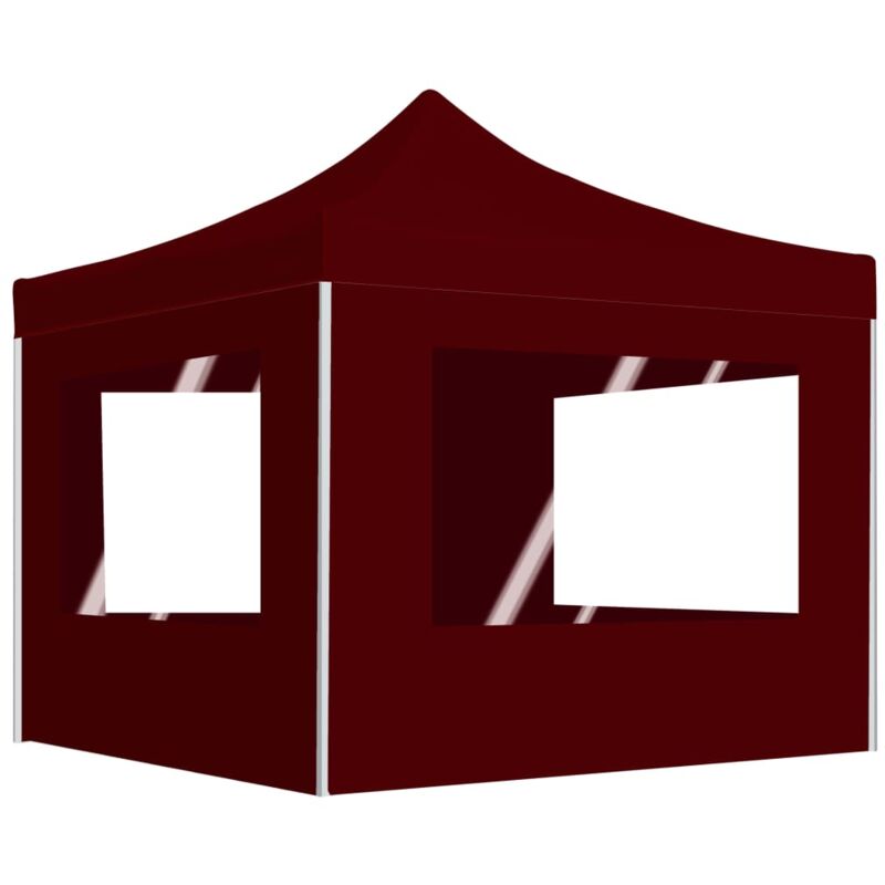 

Carpa plegable profesional paredes aluminio color burdeos 2x2 m - Rojo - Vidaxl