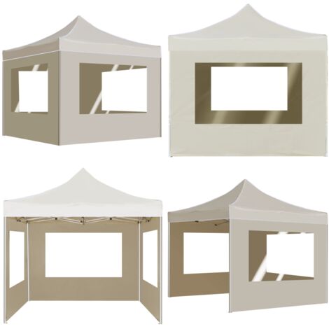 Carpa plegable profesional paredes aluminio color crema 2x2 m - Carpa plegable - Carpa aluminio