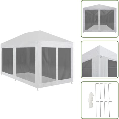 Carpa plegable - vidaXL Carpa de celebraciones con 6 paredes de malla 6x3 m - Carpa impermeable