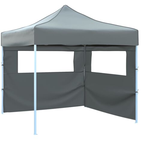 Carpa pleglable Pop-Up con 2 paredes 3x3 m antracita