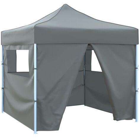 Carpa pleglable Pop-Up con 4 paredes antracita 3x3 m vidaXL