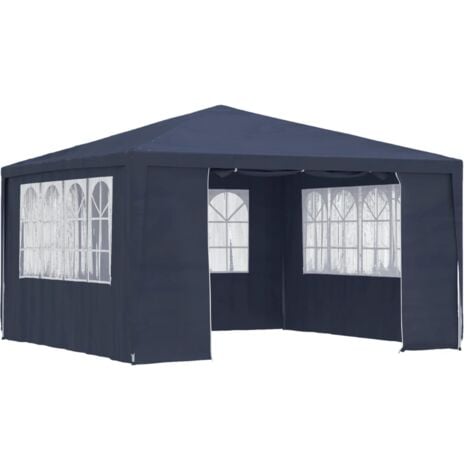 Carpa profesional para fiestas con paredes azul 90 g/m² 4x4 m vidaXL