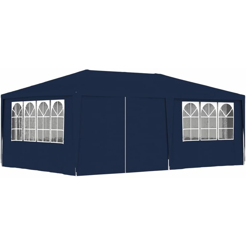 

Carpa profesional para fiestas con paredes azul 90 g/m² 4x6 m