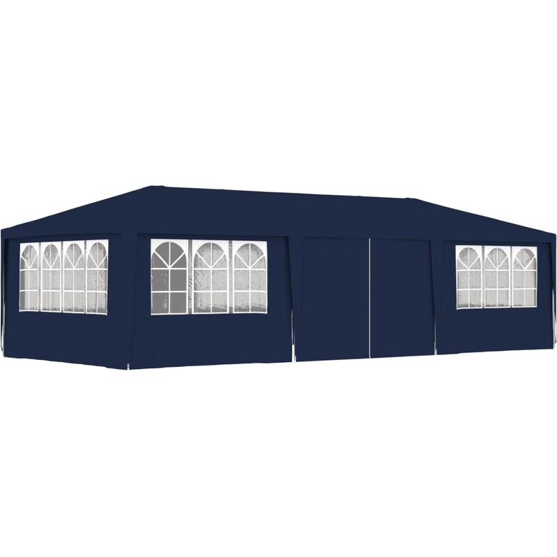

Carpa profesional para fiestas con paredes azul 90 g/m² 4x9 m