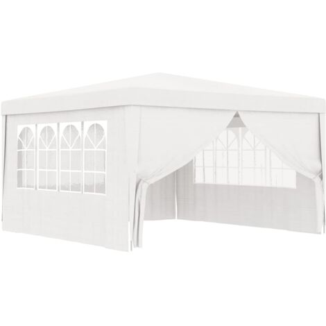 Carpa profesional para fiestas con paredes blanco 90 g/m² 4x4 m