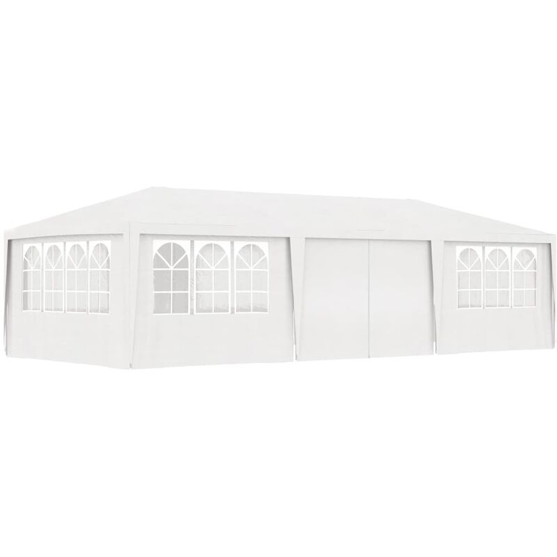 

Carpa profesional para fiestas con paredes blanco 90 g/m² 4x9 m