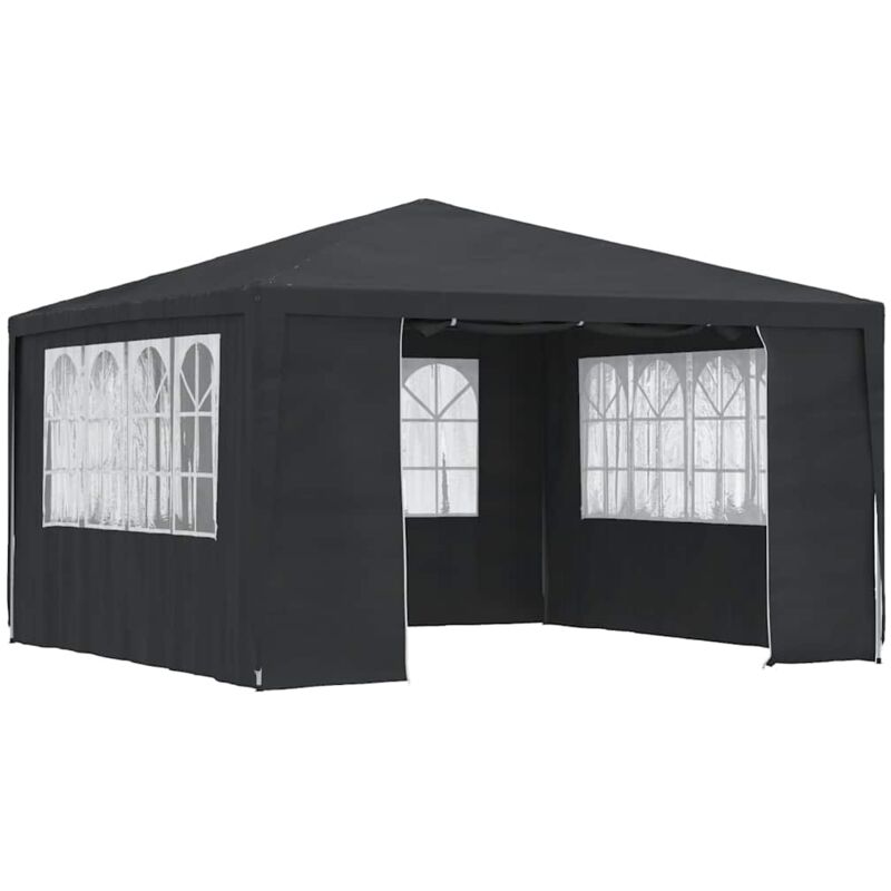 

Carpa profesional para fiestas con paredes gris 90 g/m² 4x4 m - Antracita - Vidaxl