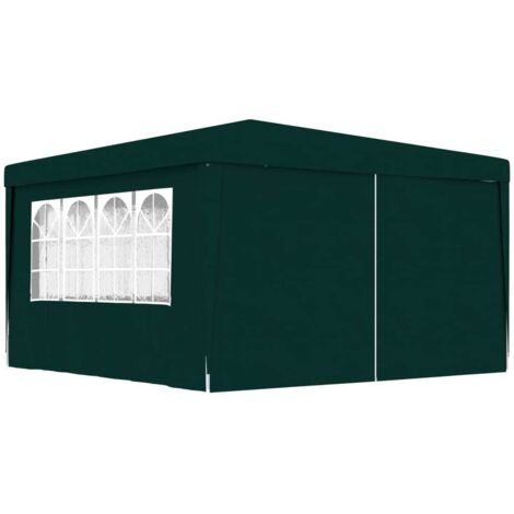 Carpa profesional para fiestas con paredes verde 90 g/m? 4x4 m