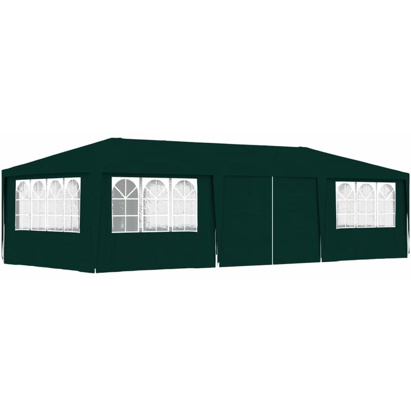 

Carpa profesional para fiestas con paredes verde 90 g/m² 4x9 m