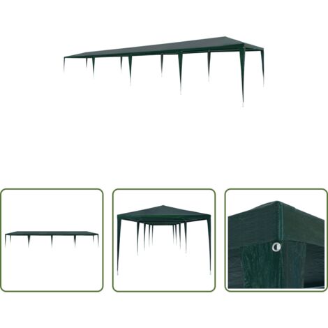 Carpa verde -  Carpa para fiestas PE verde 3x12 m