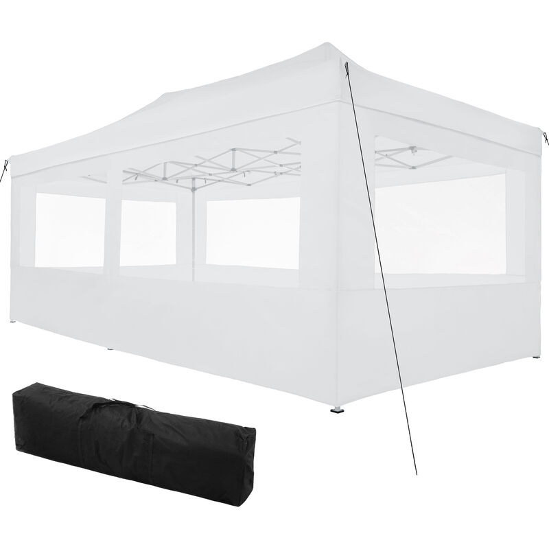 

Tectake - Carpa Viola 3x6 m con 4 paneles laterales - cenador de jardín con piquetas, carpa para fiestas con estructura robusta, gazebo impermeable