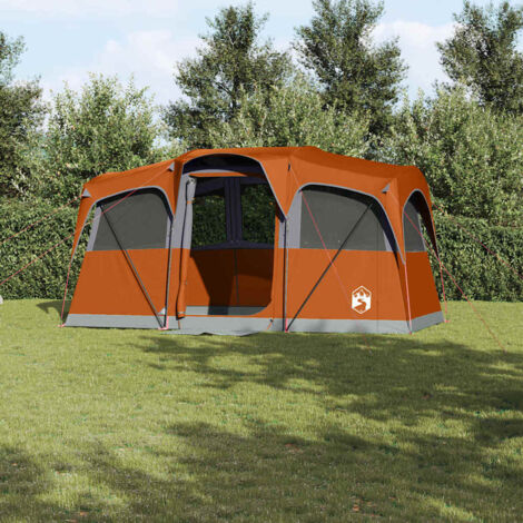 Carpas con techo Gris y naranja 435 x 255 x 216 cm Poliéster