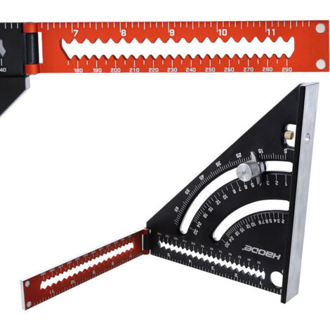 Carpenter's Square, Metal/Aluminum Folding Triangle Ruler, Combination Square, 317mm Multifunctional Triangle Square, Angle Ruler, Protractor, 45-90 Degrees / Carpentry Tools / Woodworking Tools