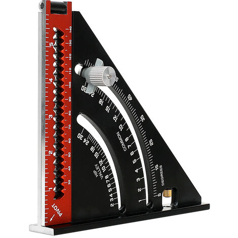 Carpenter's Square Metal Aluminum Folding Triangle Ruler Combination Square Multifunction Triangle Square Angle Ruler Protractor 45 90 Degree / Carpenter Tools