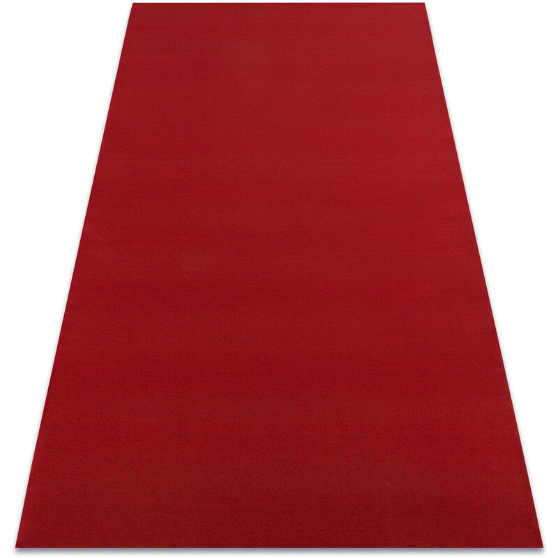 Rugsx - Carpet anti-slip rumba 1974 single colour gum claret, red red 120x300 cm