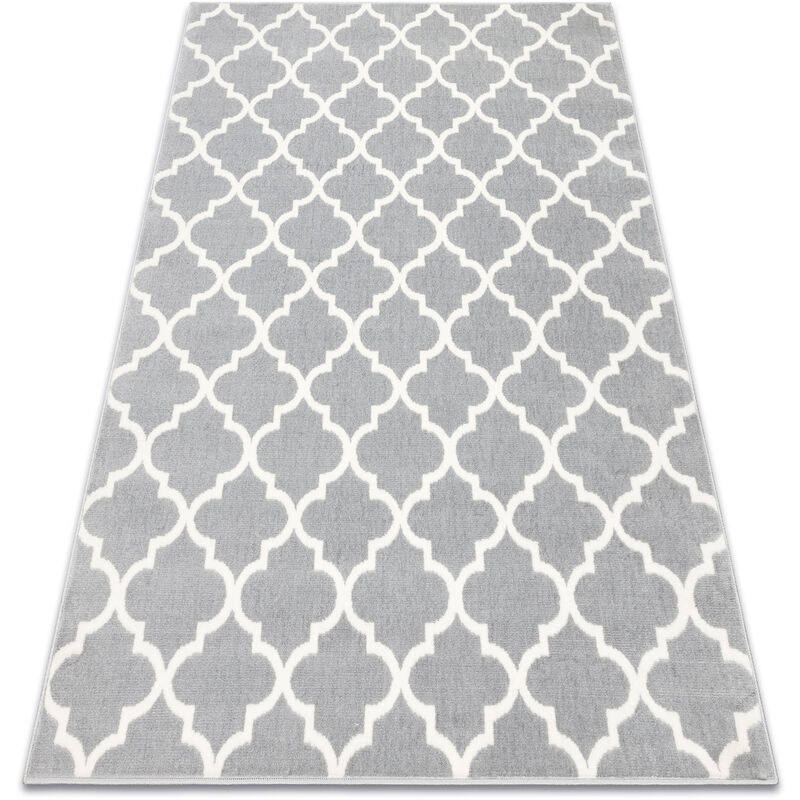 Rugsx - Carpet bcf Morad trelis Trelis Moroccan - light grey grey 60x110 cm